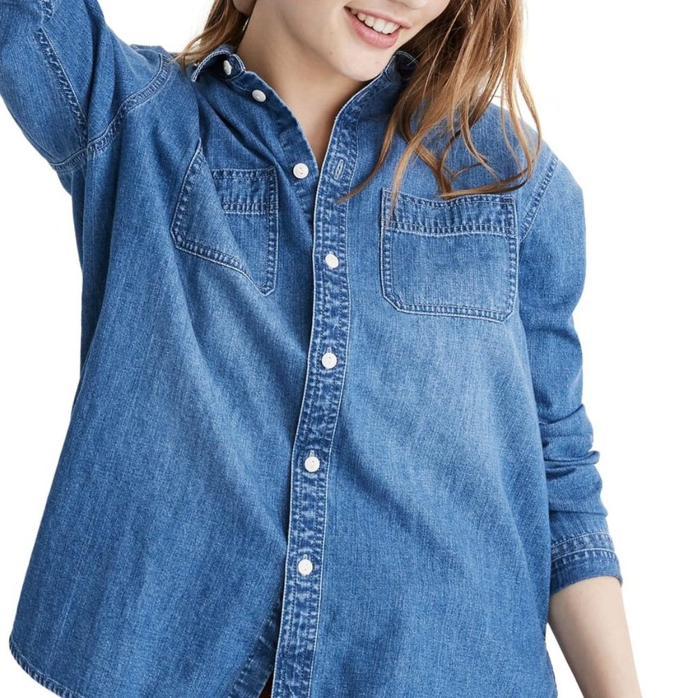 Madewell Denim Oversized Ex-Boyfriend Shirt
